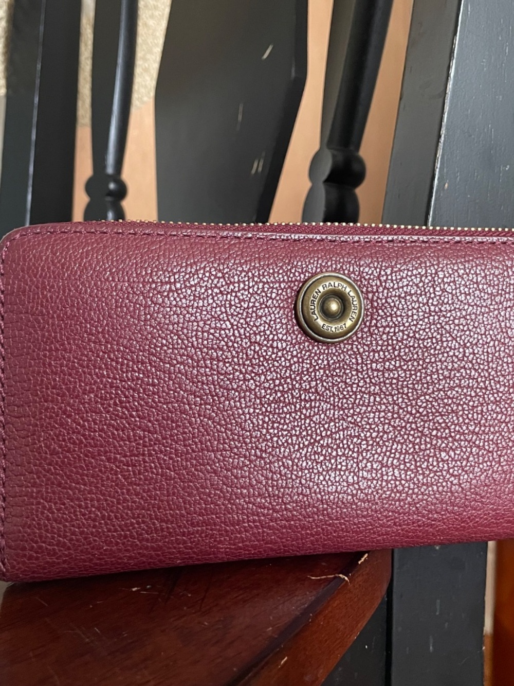 Lauren Ralph Lauren Burgundy Leather Wallet